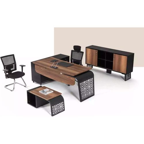 Modernes Büromöbel-Set Arbeitsplatzgestaltung Eckschreibtisch Schrank