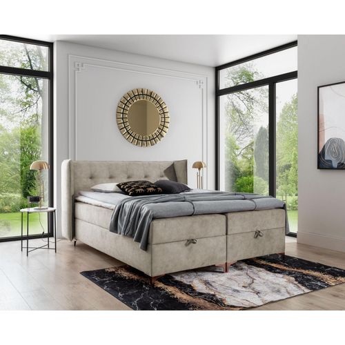 Einrichtung Schlafzimmer Polsterbett Luxus Boxspringbett Doppel Design Möbel