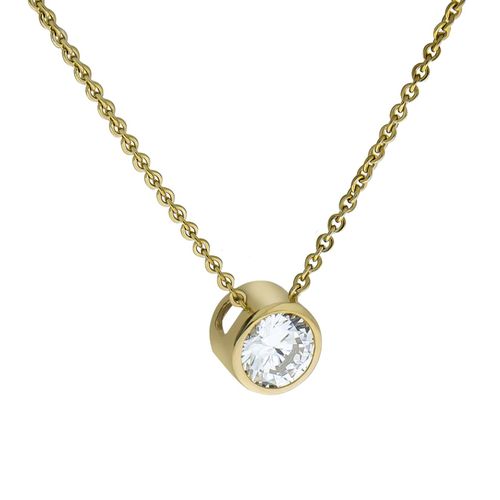 Celesta Gold Halskette 375/- Gelbgold Zirkonia