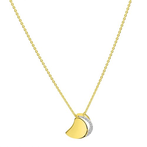 Fascination by Ellen K. Anhänger mit Kette 375/- Gelbgold bicolor Zirkonia