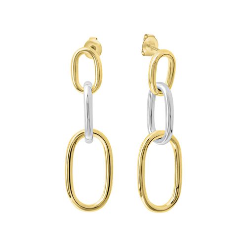 Celesta Silber Ohrhänger 925 Sterling Silber zweifarbig