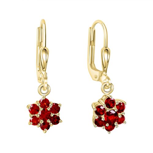 Fascination by Ellen K. Ohrhänger 585/- Gelbgold Granat