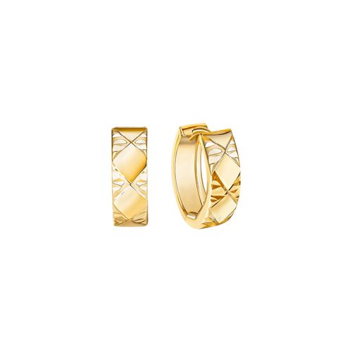 Fascination by Ellen K. Klappcreolen 585/- Gelbgold bicolor glanz/diam.