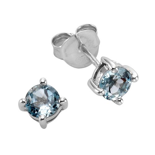 Zeeme Gemstones Ohrringe Silber 925 rhodiniert mit Blautopas (beh.)