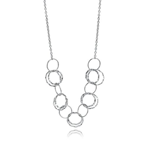 Celesta Silber Collier 925 Silber rhodiniert + diamantiert