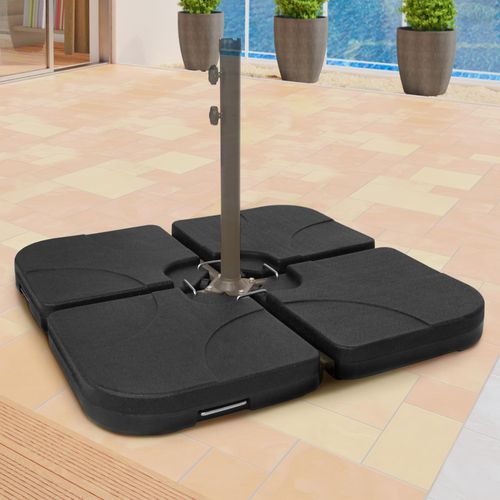 Swing&Harmonie® Schirmständer Gewicht befüllbar bis 130 kg Sonnenschirm Schirmgewicht Schirmständer Beschwerungsplatten Sonnenschirmständer Ampelschirm