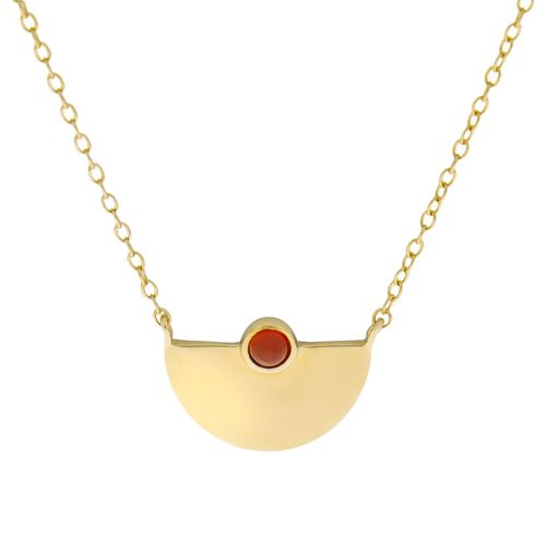 Zeeme Gemstones Anhänger mit Kette 925/- Sterling Silber vergoldet
