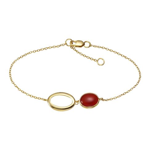 Jamelli Armschmuck 925 Silber vergoldet mit Carneol