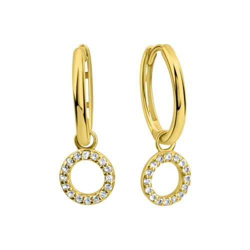 Fascination by Ellen K. Klappcreolen 585/- Gelbgold Weißtopas