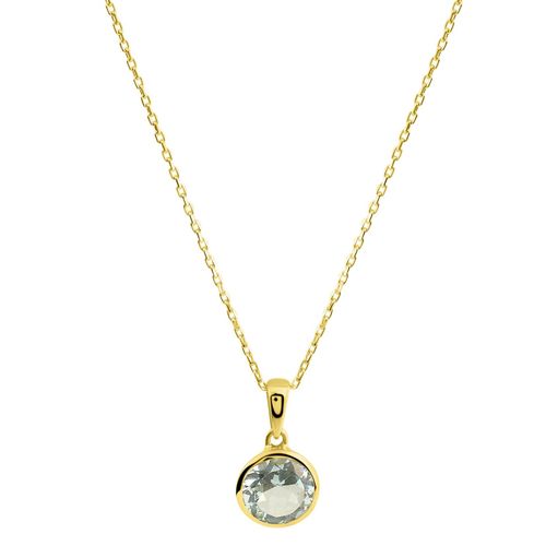 Fascination by Ellen K. Anhänger mit Kette 585/- Gelbgold Blautopas