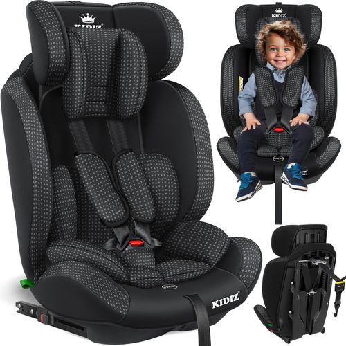 KIDIZ® Autokindersitz Triangle Premium Kindersitz Kinderautositz Autositz Sitzschale 9 kg - 36 kg 1-12 Jahre Gruppe 1/2/3 universal zugelassen nach ECE R129/03 mit Isofix