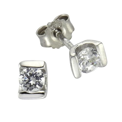 Celesta Gold Ohrring 375/- Weißgold Zirkonia