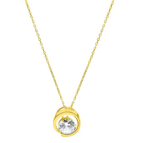 Fascination by Ellen K. Anhänger mit Kette 585/- Gelbgold Zirkonia