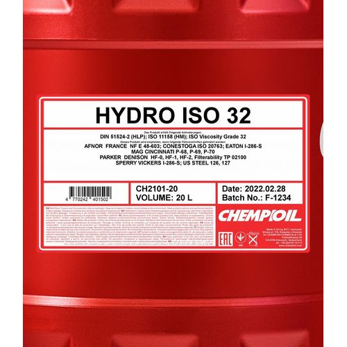 CHEMPIOIL Hydrauliköl CH2101-20