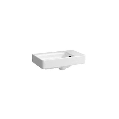 Laufen Pro s Handwaschbecken H8159540001091 48x28cm, Becken links, weiß, Überlauf, ohne Hahnloch