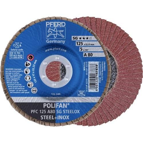 PFERD 67708125 PFC 125 A 80 SG STEELOX Fächerschleifscheibe Durchmesser 125 mm Bohrungs-Ø 22.23 mm Edelstahl, Stahl 10 St.