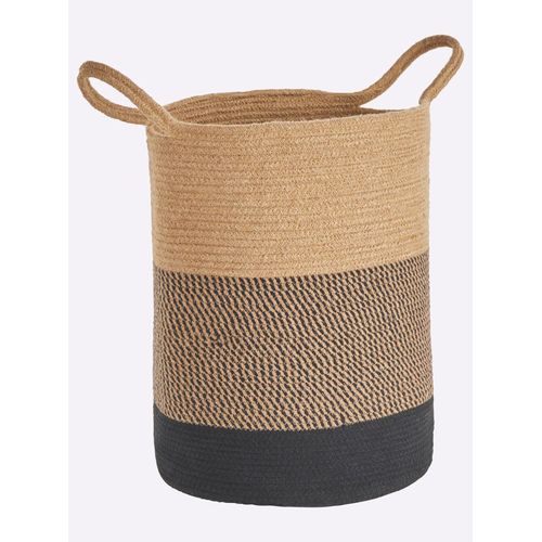 Badaccessoire-Set HEINE HOME, schwarz (natur, schwarz), Polyester, Kunststoff, Badaccessoires-Sets