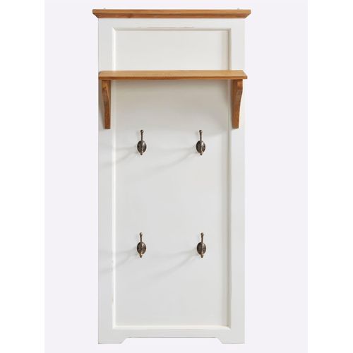 Garderobe HEINE HOME, weiß (weiß, natur), B:57cm H:120,5cm T:22,5cm, Garderobenpaneele