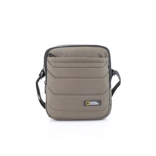 Schultertasche NATIONAL GEOGRAPHIC, Damen, Gr. B/H/T: 7.5cm x 21.00cm x 18cm, grün (khaki), Nylon, Taschen, in sportlichem Design