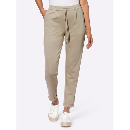 Jogger Pants INSPIRATIONEN, Damen, Gr. 54, Normalgrößen, beige, 58% Viskose, 36% Polyamid, 6% Elasthan, unifarben, lang, Hosen