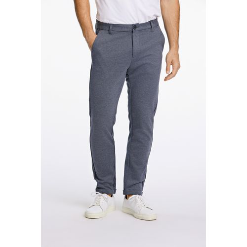 Stoffhose LINDBERGH, Herren, Gr. XXL, N-Gr, blau (blau mix), Stoff, Obermaterial: 75% Polyester, 22% Viskose, 3% Elasthan. Futter: 65% Polyester, 35% Baumwolle, meliert, casual, slim fit knöchellang, Hosen, mit Stretch