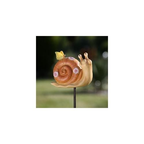 Gartenstecker Schnecke SPEEDY - Beetstecker - Gartendeko - H: 70cm - für Außen - orange