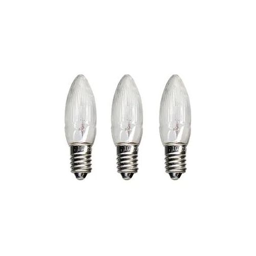 Leuchtmittel | Ersatz für 25er Kerzenkette | E10 | 10V | 2,4W | Warmweiß | 3er Set