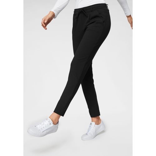 Jogger Pants TOM TAILOR, Damen, Gr. 34, Länge 32, schwarz (deep schwarz), Jersey, Obermaterial: 60% Viskose, 34% Polyamid, 6% Elasthan, unifarben, modisch, lässig geschnitten lang, Hosen, mit Bundfalten, Topseller