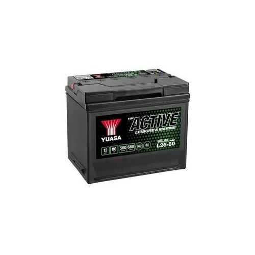 YUASA Starterbatterie Leisure Batteries 12V 80Ah 560A L26-80