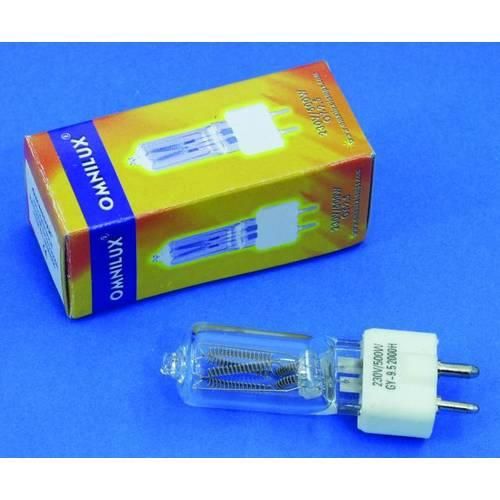 Omnilux Studiolampe Halogen Lichteffekt Leuchtmittel 230 V GY9.5 500 W Weiß