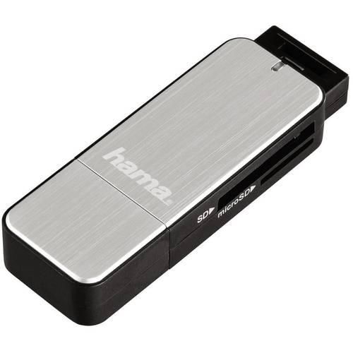 Hama 123900 Externer Speicherkartenleser USB-A (USB 3.2 Gen 1) Silber