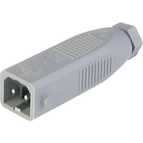 Hirschmann 932 038-106-1 Netz-Steckverbinder STAS Stecker, gerade Gesamtpolzahl: 2 + PE 16 A Grau 1 St.