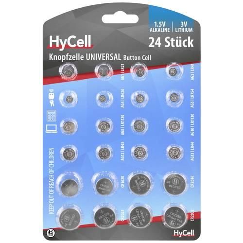 HyCell Knopfzellen-Set je 2x AG 1, AG 3, AG 4, AG 5, AG 8, AG 10, AG 12, AG 13, sowie je 2x CR 1620, CR 2016, CR 2025, CR 2032