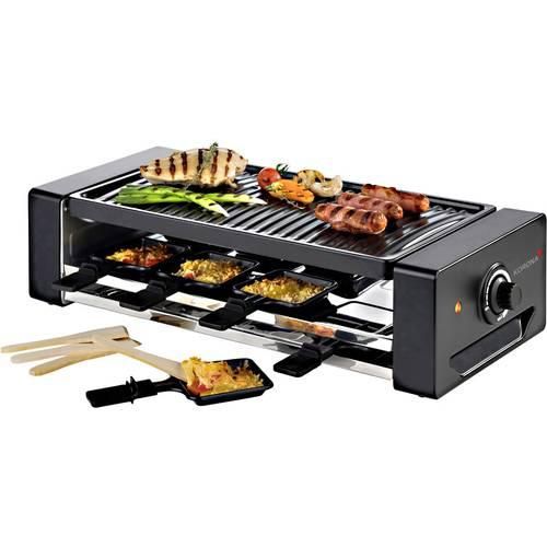 Korona 45070 Raclette 8 Pfännchen Schwarz, Silber