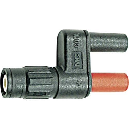 Stäubli XM-BB/4 Messadapter BNC-Stecker - Buchse 4 mm berührungssicher Schwarz, Rot