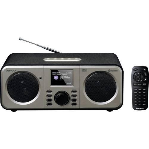 Lenco DAR-030 Tischradio DAB+, UKW Bluetooth® Weckfunktion Schwarz-Grau