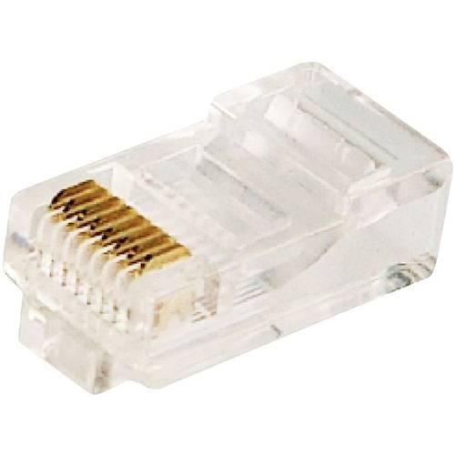 LogiLink RJ45-Modularstecker CAT 5e MP0002 Stecker, gerade Pole: 8P8C Transparent 100 St.