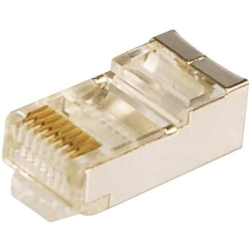 LogiLink RJ45-Modularstecker CAT 5e MP0003 Stecker, gerade Pole: 8P8C Silber 100 St.