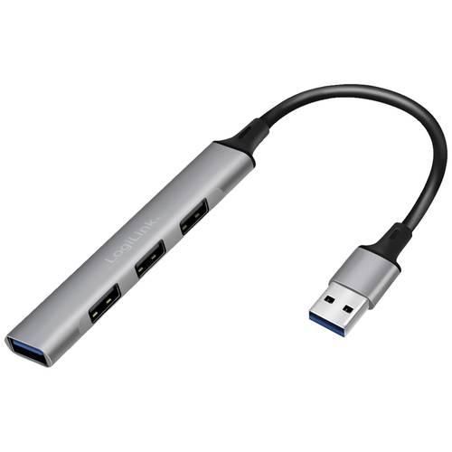 LogiLink UA0391 USB 3.0-Hub Aluminium-Grau