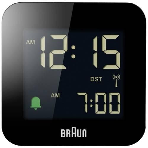 Braun BC08B-DCF Funk Wecker Schwarz negatives Display