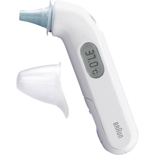 Braun ThermoScan® 3 Infrarot Fieberthermometer Mit Fieberalarm, Vorgewärmte Meßspitze