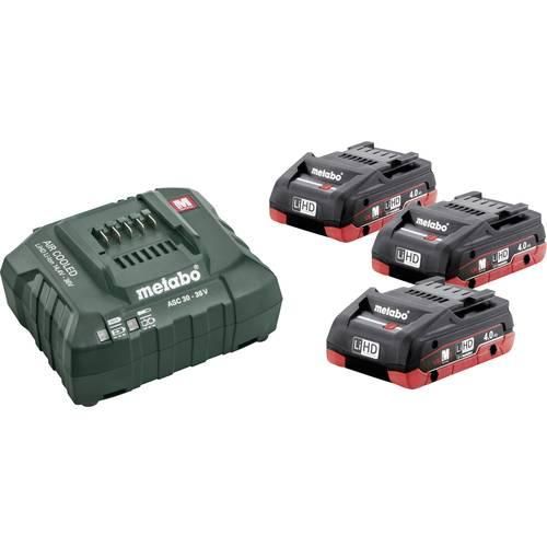 Metabo Basic-Set 3 x LiHD 4.0 Ah 685132000 Werkzeug-Akku und Ladegerät 18 V 4.0 Ah LiHD