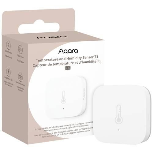 Aqara Temperatursensor und Luftfeuchtesensor TH-S02D Weiß Apple HomeKit, Alexa, Google Home