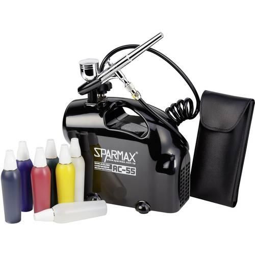 Sparmax SK-55 SK-55 Airbrush-Einsteiger-Set mit Kompressor Double Action