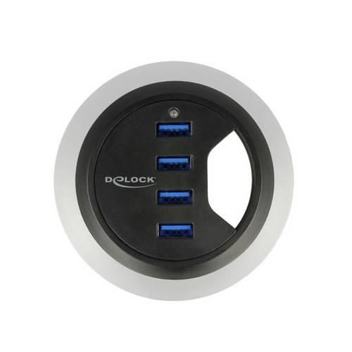 Delock 62868 4 Port USB 3.2 Gen 1-Hub (USB 3.0) Schwarz