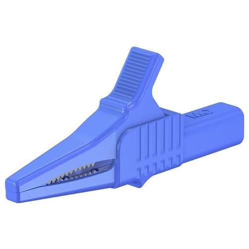 Stäubli XKK-1001 Sicherheits-Abgreifklemme Steckanschluss 4 mm CAT II 1000 V Blau