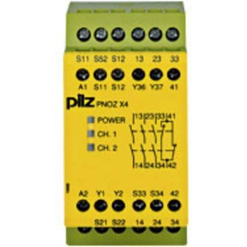 Sicherheitsschaltgerät PNOZ X4 24VDC 3n/o 1n/c PILZ Betriebsspannung: 24 V/DC 3 Schließer, 1 Öffner (B x H x T) 45 x 87 x 121 mm 1 St.