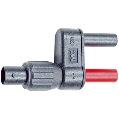 Stäubli SW XF-SS/4 Messadapter BNC-Buchse - Lamellenstecker 4 mm berührungssicher Schwarz, Rot