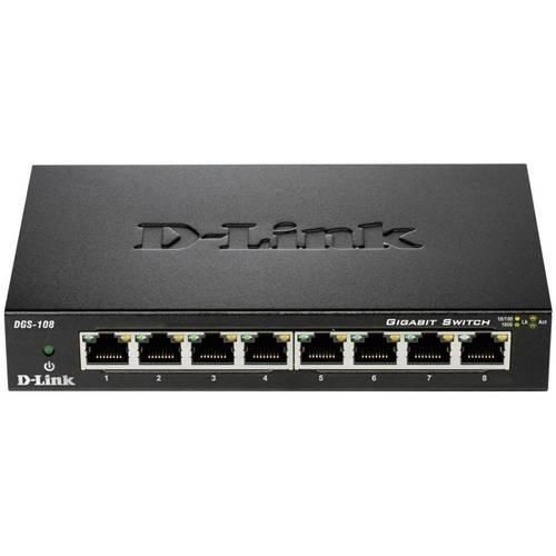 D-Link DGS-108 Netzwerk Switch 8 Port 1 GBit/s