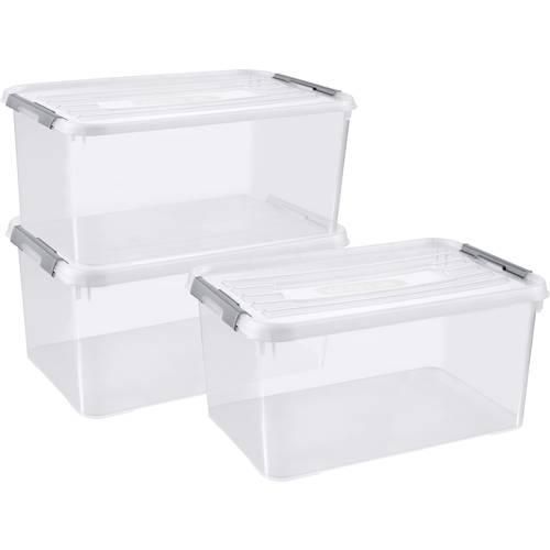 Curver 246385 Kunststoffbox HANDY geschlossen, stapelbar (B x H x T) 400 x 200 x 290 mm Transparent 5 St.